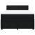 Pat box spring cu saltea, negru, 140x190 cm, catifea GartenMobel Dekor