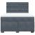 Pat box spring cu saltea, gri închis, 160x200 cm, catifea GartenMobel Dekor