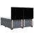 Pat box spring cu saltea, gri închis, 180x200 cm, catifea GartenMobel Dekor