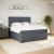 Pat box spring cu saltea, gri închis, 180x200 cm, catifea GartenMobel Dekor