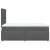 Pat box spring cu saltea, gri închis, 120x190 cm, textil GartenMobel Dekor