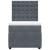 Pat box spring cu saltea, gri închis, 90x190 cm, catifea GartenMobel Dekor