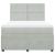 Pat box spring cu saltea, gri deschis, 140x190 cm, catifea GartenMobel Dekor