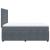 Pat box spring cu saltea, gri închis, 140x190 cm, catifea GartenMobel Dekor