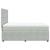 Pat box spring cu saltea, gri deschis, 140x200 cm, catifea GartenMobel Dekor