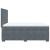 Pat box spring cu saltea, gri închis, 140x200 cm, catifea GartenMobel Dekor