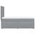 Pat box spring cu saltea, gri deschis, 100x200 cm, textil GartenMobel Dekor
