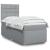 Pat box spring cu saltea, gri deschis, 100x200 cm, textil GartenMobel Dekor