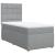 Pat box spring cu saltea, gri deschis, 100x200 cm, textil GartenMobel Dekor