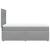 Pat box spring cu saltea, gri deschis, 100x200 cm, textil GartenMobel Dekor