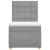 Pat box spring cu saltea, gri deschis, 100x200 cm, textil GartenMobel Dekor
