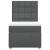 Pat box spring cu saltea, gri închis, 100x200 cm, textil GartenMobel Dekor