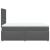 Pat box spring cu saltea, gri închis, 120x190 cm, textil GartenMobel Dekor