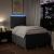 Pat box spring cu saltea, gri închis, 120x200 cm, textil GartenMobel Dekor