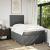 Pat box spring cu saltea, gri închis, 120x200 cm, textil GartenMobel Dekor