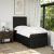 Pat box spring cu saltea, negru, 90x190 cm, textil GartenMobel Dekor