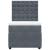 Pat box spring cu saltea, gri închis, 90x190 cm, catifea GartenMobel Dekor