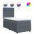 Pat box spring cu saltea, gri închis, 90x190 cm, catifea GartenMobel Dekor