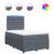 Pat box spring cu saltea, gri închis, 120x190 cm, catifea GartenMobel Dekor
