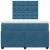 Pat box spring cu saltea, albastru, 120x200 cm, catifea GartenMobel Dekor