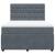Pat box spring cu saltea, gri închis, 140x190 cm, catifea GartenMobel Dekor