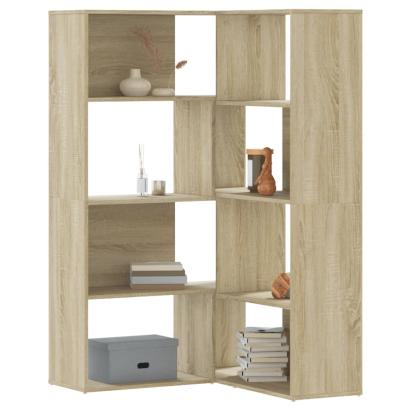 Bibliotecă de colț cu 4 niveluri stejar sonoma 85x85x140cm lemn GartenMobel Dekor