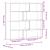 Bibliotecă 4 niveluri gri beton 85x85x140 cm lemn prelucrat GartenMobel Dekor