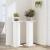 Suporturi de plante, 2 buc., alb, 30x30x80 cm, lemn prelucrat GartenMobel Dekor