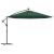 Umbrelă de consolă cu LED și stâlp de metal, verde, 350 cm GartenMobel Dekor