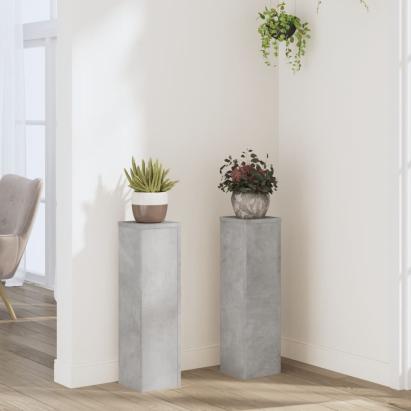Suport de plante, 2 buc., gri beton, 17x17x60 cm lemn prelucrat GartenMobel Dekor