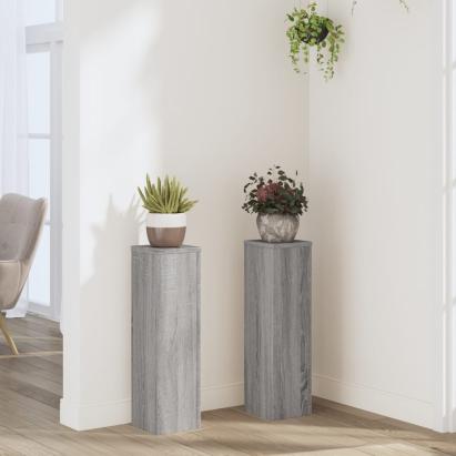 Suporturi de plante 2 buc. gri sonoma 17x17x60cm lemn prelucrat GartenMobel Dekor