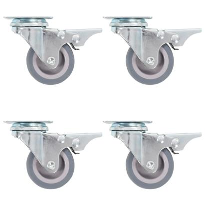 Roți pivotante cu frâne duble, 4 buc., 50 mm GartenMobel Dekor