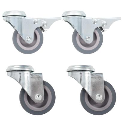 Roți pivotante cu gaură pentru șurub, 8 buc., 50 mm GartenMobel Dekor
