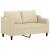 Set de canapele cu perne, 2 piese, crem, textil GartenMobel Dekor