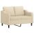 Set de canapele cu perne, 2 piese, crem, textil GartenMobel Dekor