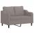 Set de canapea cu perne, 2 piese, gri taupe, material textil GartenMobel Dekor