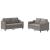 Set de canapea cu perne, 2 piese, gri taupe, material textil GartenMobel Dekor