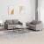 Set de canapea cu perne, 2 piese, gri taupe, material textil GartenMobel Dekor