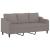 Set de canapea cu perne, 2 piese, gri taupe, material textil GartenMobel Dekor