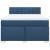 Pat continental cu saltea, albastru, 160x200cm, material textil GartenMobel Dekor
