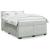 Pat box spring cu saltea, gri deschis, 160x200 cm, catifea GartenMobel Dekor