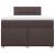 Pat box spring cu saltea, maro închis, 120x200 cm, textil GartenMobel Dekor