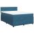 Pat box spring cu saltea, albastru, 160x200 cm, catifea GartenMobel Dekor