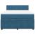 Pat box spring cu saltea, albastru, 160x200 cm, catifea GartenMobel Dekor