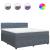 Pat box spring cu saltea, gri închis, 180x200 cm, catifea GartenMobel Dekor