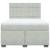 Pat box spring cu saltea, gri deschis, 160x200 cm, catifea GartenMobel Dekor