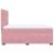 Pat box spring cu saltea, roz, 160x200 cm, catifea GartenMobel Dekor