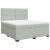 Pat box spring cu saltea, gri deschis, 180x200 cm, catifea GartenMobel Dekor