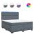 Pat box spring cu saltea, gri închis, 180x200 cm, catifea GartenMobel Dekor