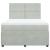 Pat box spring cu saltea, gri deschis, 140x190 cm, catifea GartenMobel Dekor